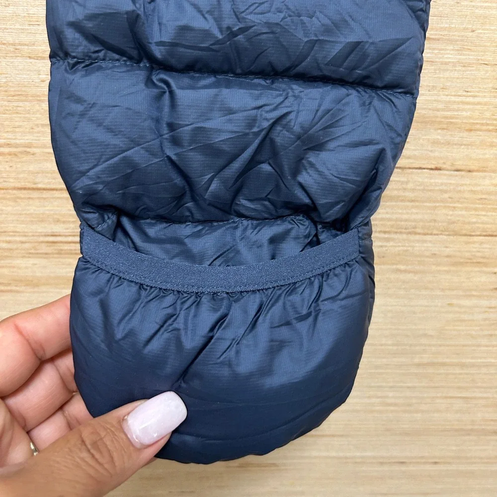 LL Bean Ultralight 650 Down Bunting Navy Blue Infant 6-12M Snowsuit Hooded
